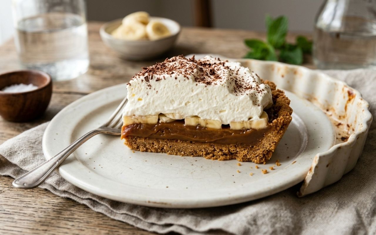 Torta Banoffee Inglesa: Base Crocante e Doce de Leite Cremoso